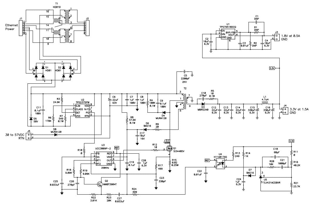 PMP717, Isolated, Low Cost, Non-Synchronous PoE PD Power Supply Reference Design