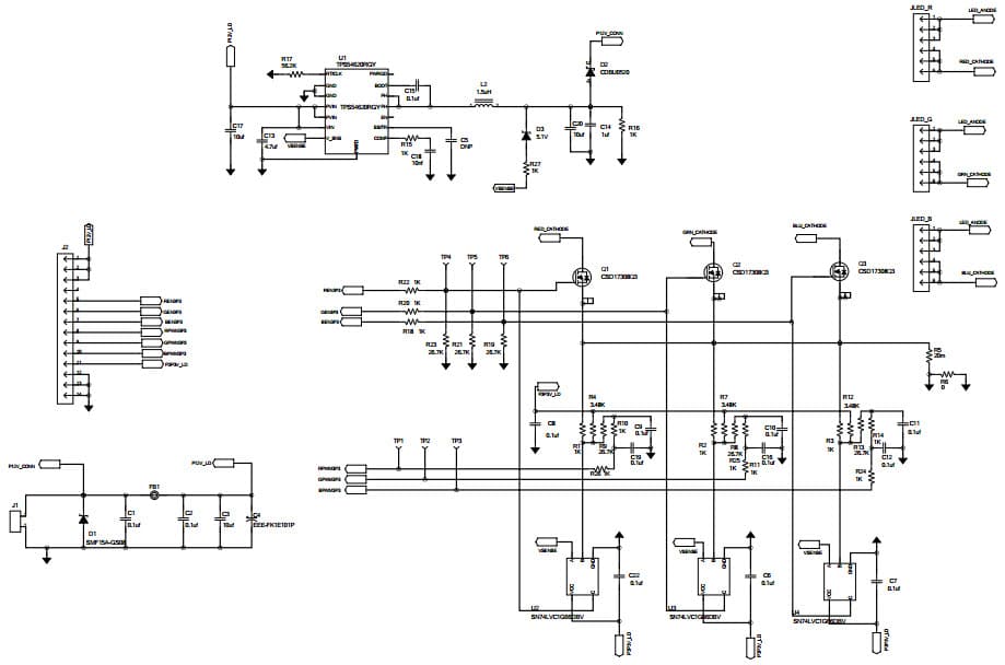 PMP4326, 12V Input Single Channel 5A RGB LED Driver for DLP Pico