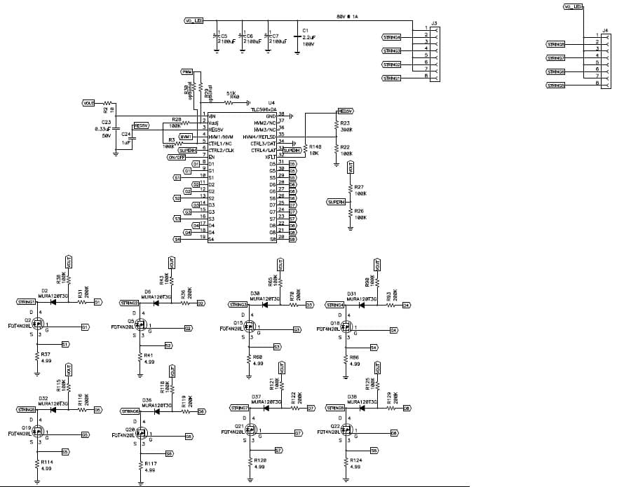 PMP4298A, Direct Type and Local Dimming for Conventional TV power with an LED driver, no boost DC/DC