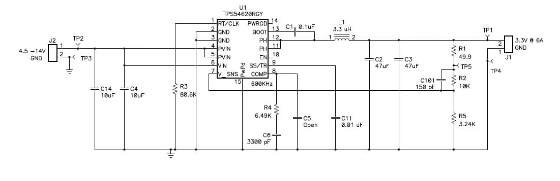 PMP4854-1 using TPS54620 for Fast Transient Response