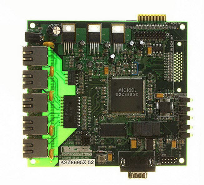 KSZ8695X-EVAL, Evaluation Board using KSZ8695X Integrated Multi-Port High-performance Gateway Solution