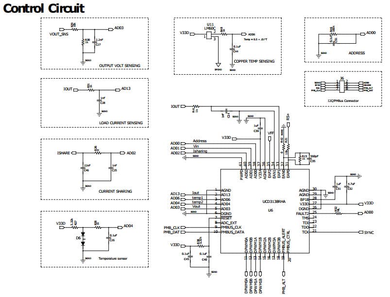 PMP8877, 1/8th Brick Isolated DC/DC Telecom Power Module based on UCD3138 Digital Controller