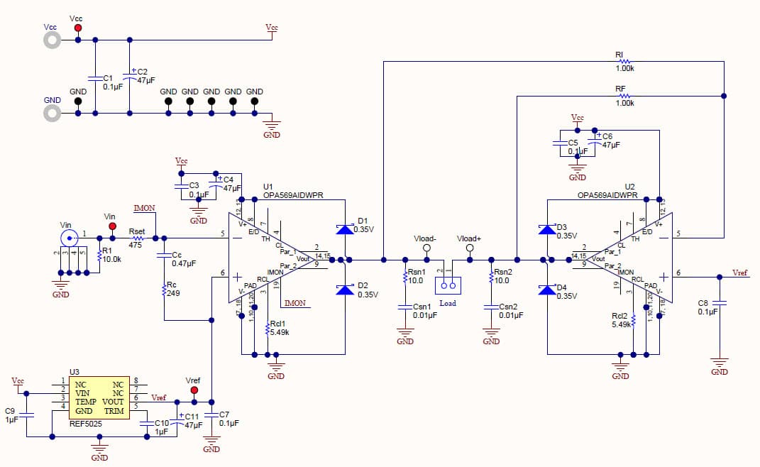 TIPD103, Bridge Tied Load (BTL) V-I Converter, 0.5-4.5V to +/-2A