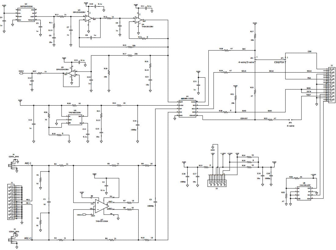 TIPD115, Data Acquisition Optimized for Lowest Distortion, Lowest Noise, 18 bit, 1Msps Reference Design