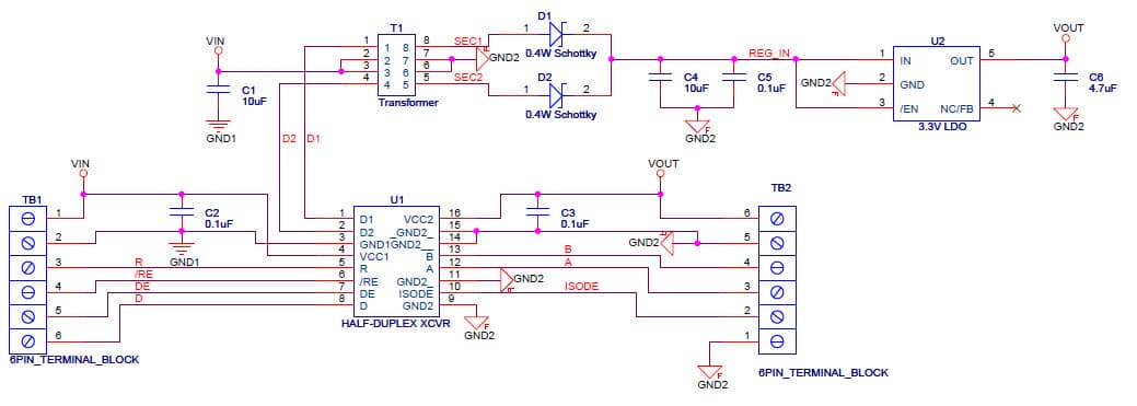 TIDA-00005, Isolated PROFIBUS Interface Reference Design