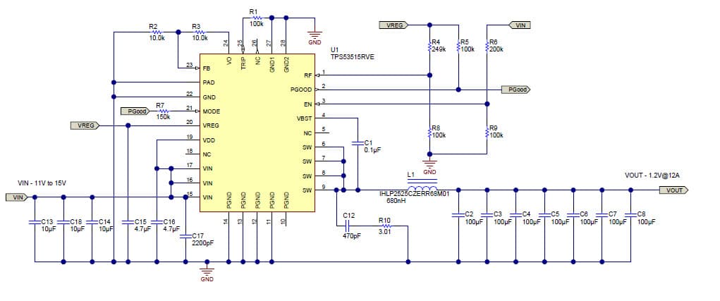 PMP9146, Integrated FET DCAP3 Converter: 1V@12A