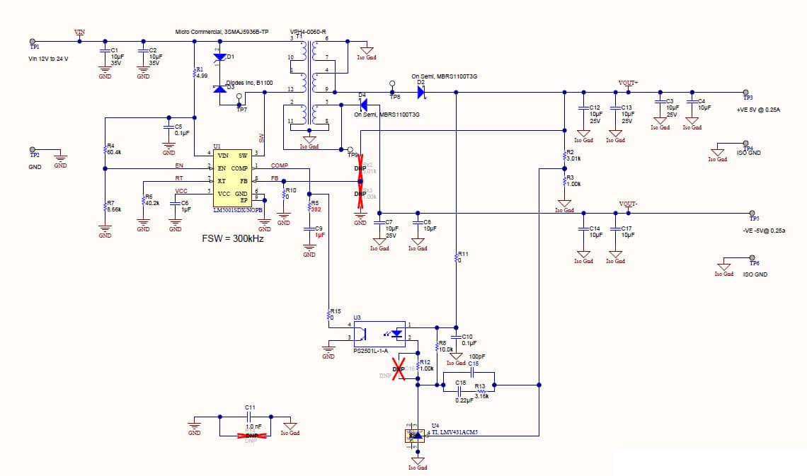 PMP7901, Non-Synchronous Flyback Converter with Dual-Output