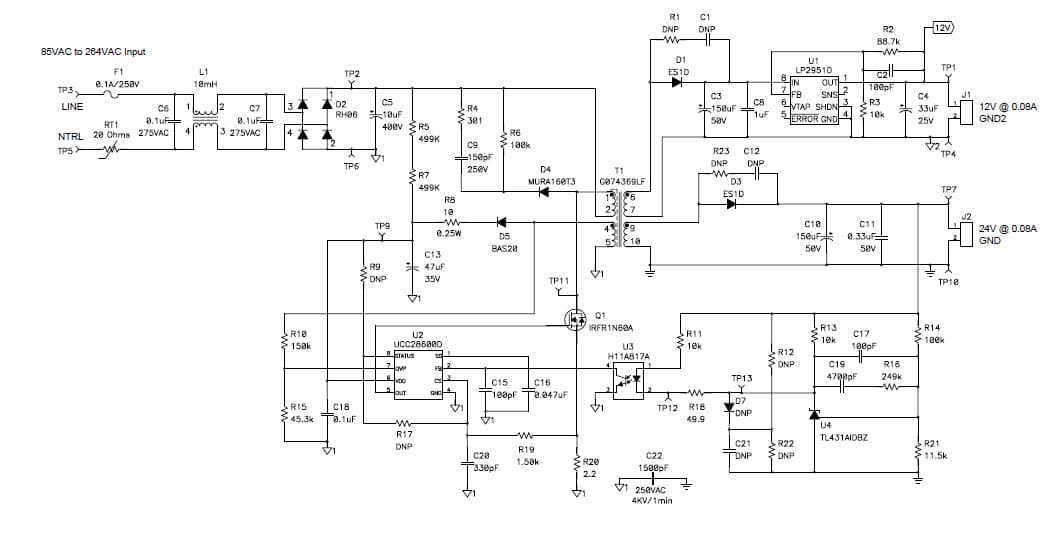 PMP2915, Flyback for Audio/Video Control