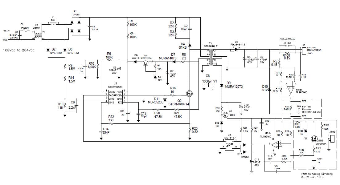 PMP4692, 33.6W PFC LED Driver Reference Design