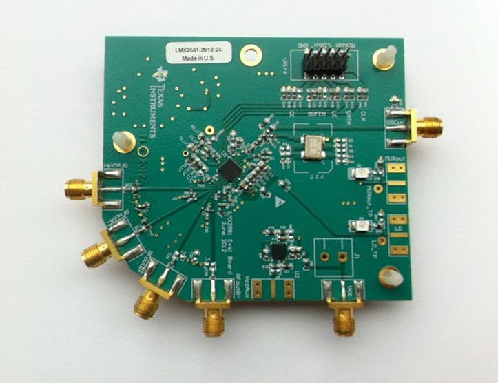 LMX2581EVM, Evaluation Board using LMX2581 Wideband Frequency Synthesizer with Integrated VCO