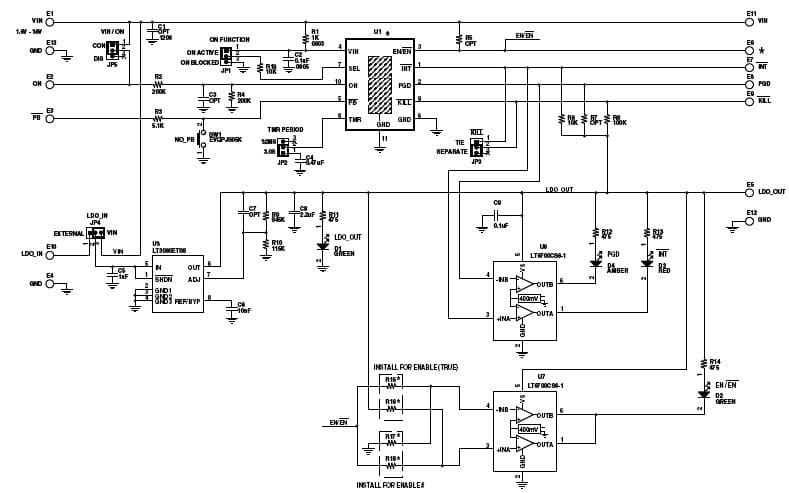 LTC2955IDDB-1 Demo Board, PB On/Off Controller with Automatic Turn On (EN output)