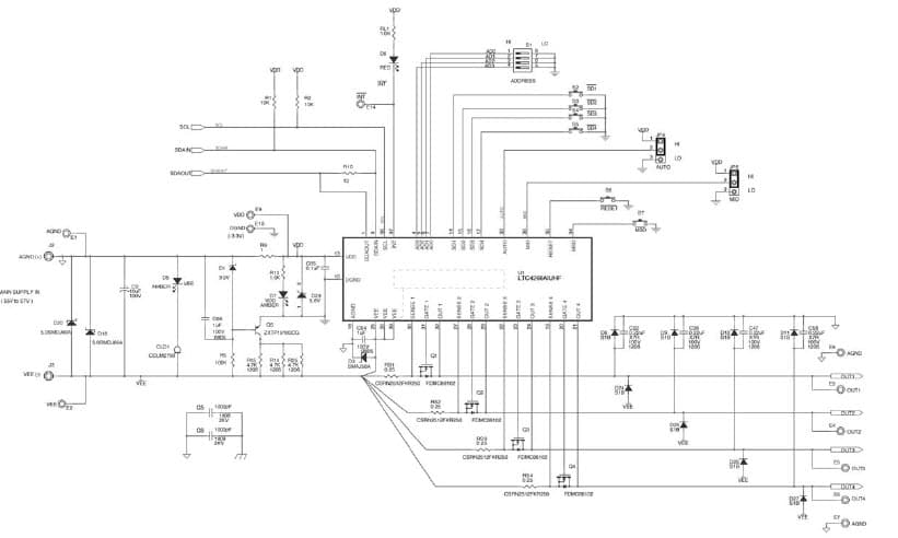 DC1815A-C, Demo Board Using LTC4266A-3, 4-Port, 70W LTPoE++ PSE Controller