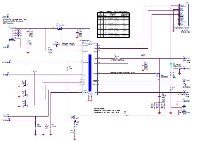 LTC4098EPDC Demo Board, USB Compatible Switching Power Manager/Li-Ion Charger with Overvoltage Protection