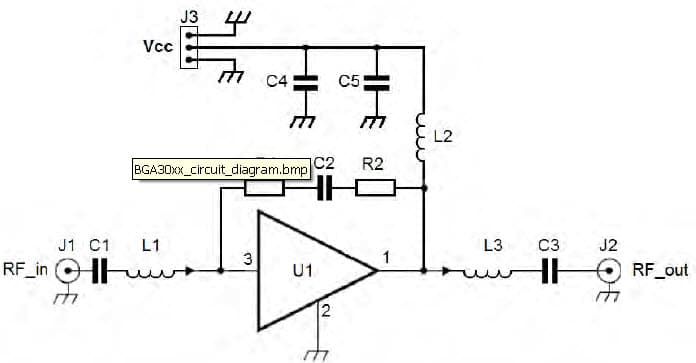 BGA3015 - 1GHz, 15dB Gain Wideband Amplifier MMIC