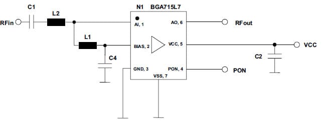 BGA715L7 SiGe Low Noise Amplifier in GPS Applications