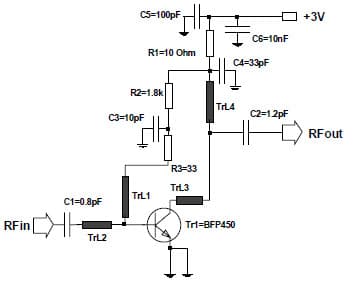 Medium-Power-Amplifier at 1.9-GHz Using BFP450