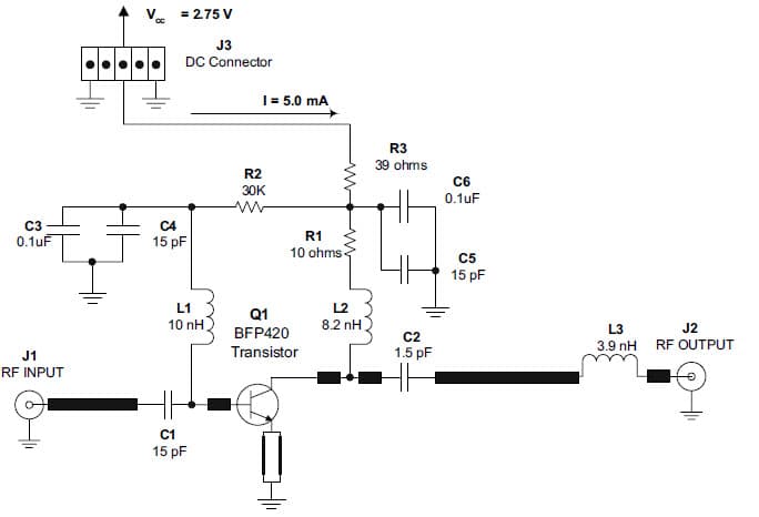 BFP420 as a Low-Cost LNA for Global Positioning L1 Band (1575.42 MHz)