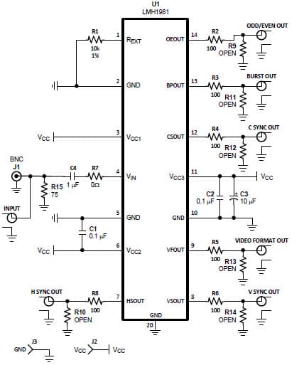 LMH1981EVAL, Evaluation Board for LMH1981 Multi-format Sync Separator