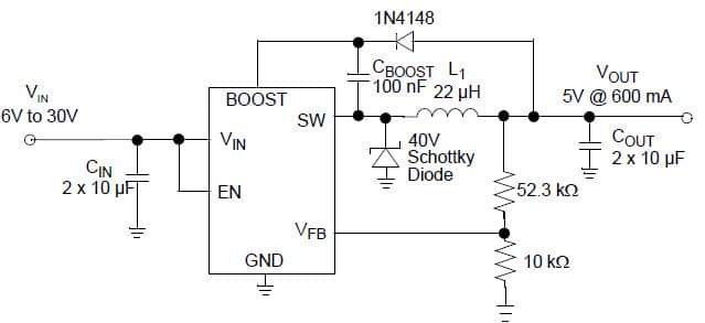 Reduction of the High-Frequency Switching Noise in the MCP16301 High-Voltage Buck Converter