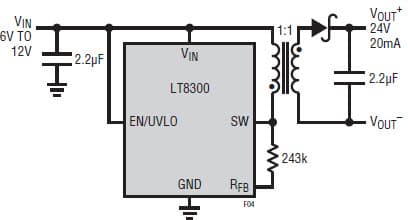 Flyback Converter Optimized for Low Standby Power (6V12V to 24V/20mA)