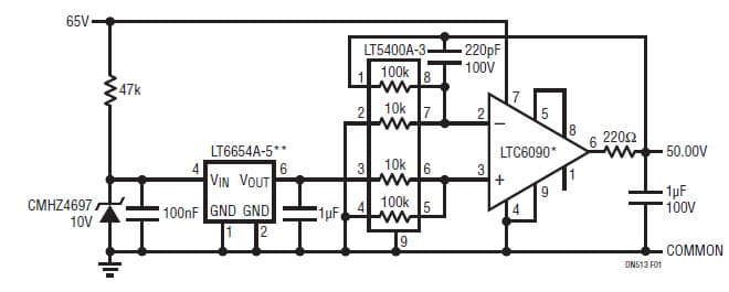 High Voltage CMOS Amplifier Enables High Impedance Sensing with a Single IC