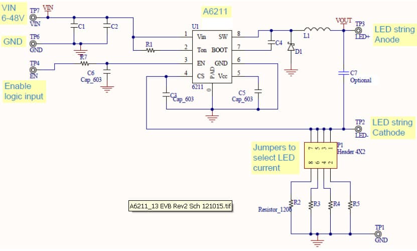 A6213 High-Current LED Driver Evaluation Board