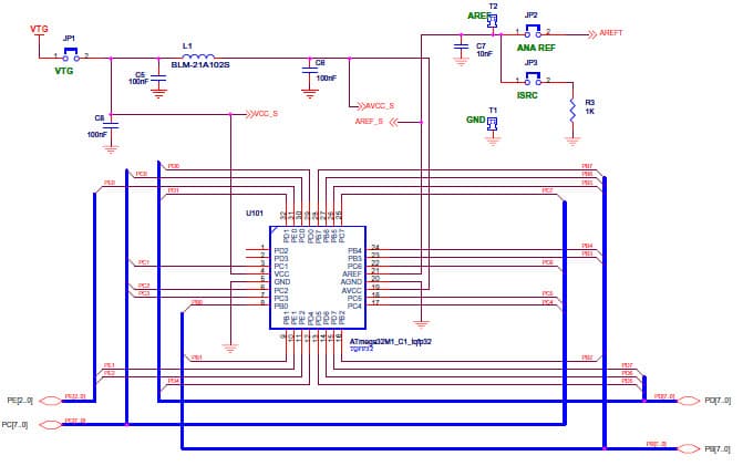 AVR078, Application Circuit designed to support the ATmega32M1/ATmega32C1 ATmega AVR MCUs