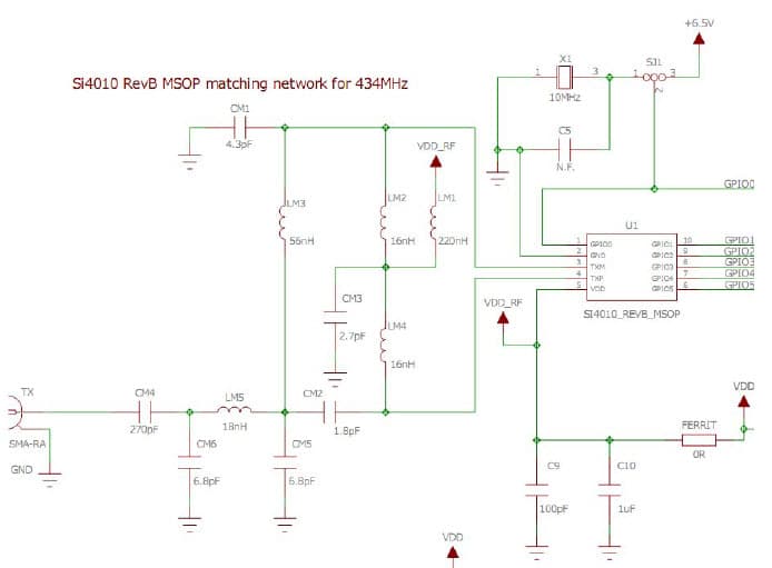 Si4012 Antenna Interface and Matching Network