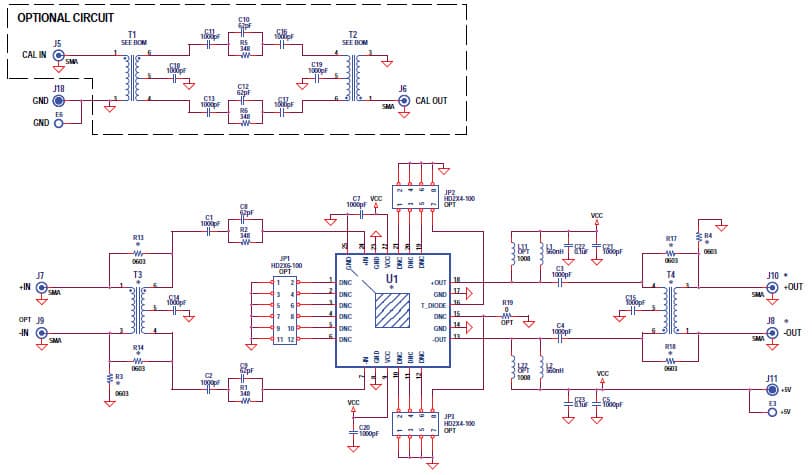 DC1774A-B, Demonstration Board using LTC6430AIUF-15, 400MHz to 1000MHz Block IF Amplifier