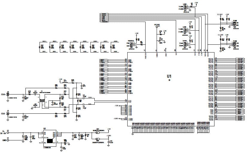 LTM9007-14 Demo Board, 14-Bit, 40Msps, 1.8V Octal Serial ADC, 1MHz < Ain < 70MHz