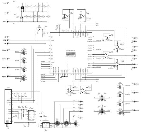 LTC2754-16 Demo Board, 16-bit, Quad Serial, SoftSpan, 1LSB INL Iout DAC