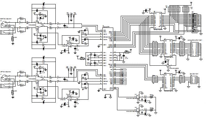 PCM4222EVM evaluation module for testing the PCM4222, a high-performance, stereo audio analog-to-digital (A/D) converter