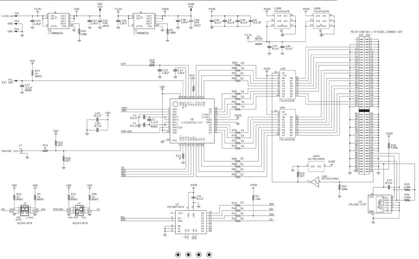 LTC2261-14 + LTC6409 ADC and Driver Combo Board, DC-100MHz, CMOS Outputs