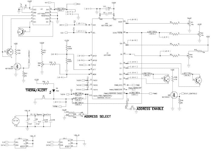 ADT7490EBZEVB, Evaluation Board for ADT7490 Thermal Monitor and PWM Fan Controller