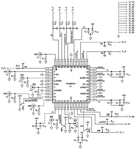 HA456EVAL1, Evaluation Platform provides a quick and easy method for evaluating HA456 video cross point switch