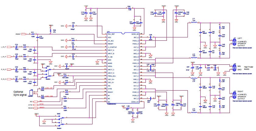 TAS5630DKD2 Audio Power Amplifier Evaluation Module