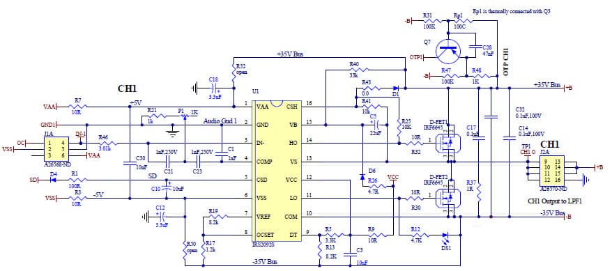 120W, 2-Channel, Class-D Audio Power Amplifier for AV Receiver