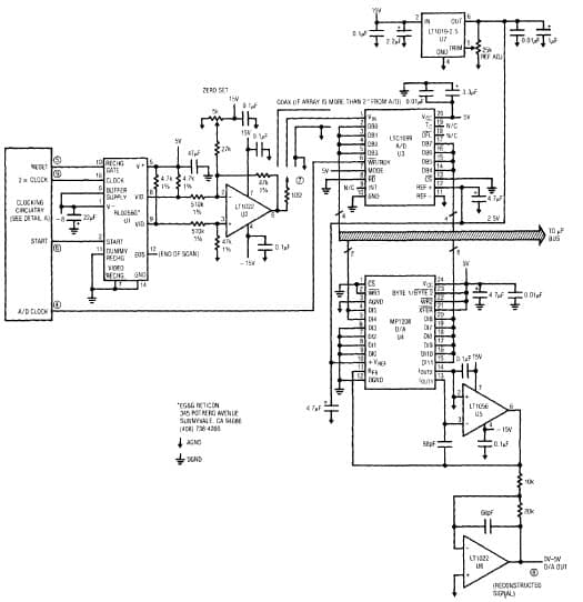 Converting Light to Digits, LTC1099 Half Flash 8-Bit A/D Converter Digitizes Photodiode Array