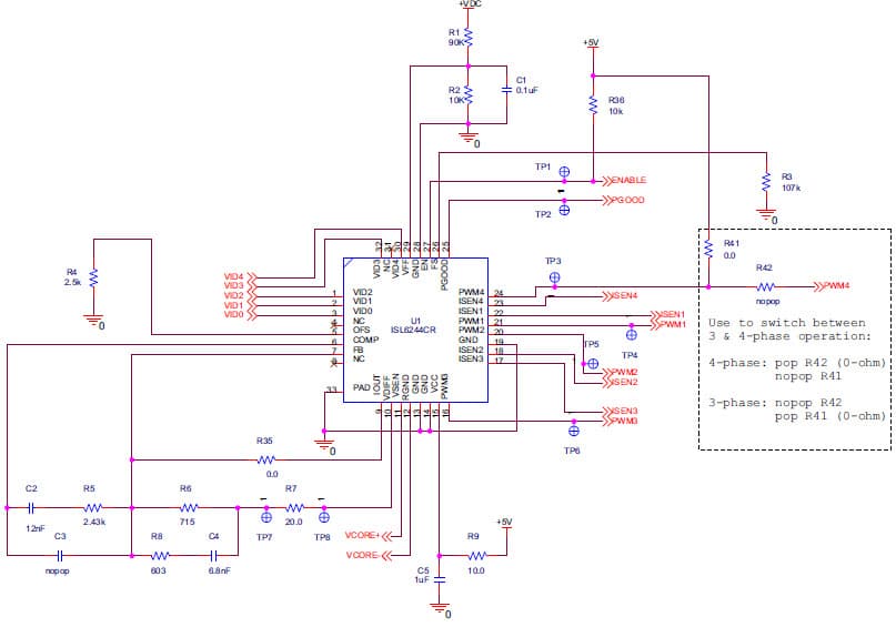 ISL6244EVAL1, Evaluation kit for featuringISL6244, versatile voltage regulator down design