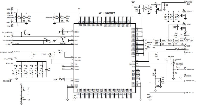 LTM4627EV Demo Board, High Efficiency 40A PolyPhase Step-Down Power Supply