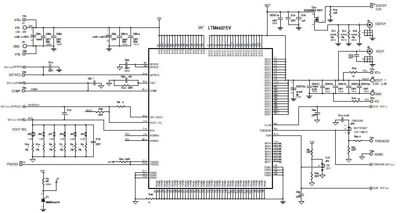 LTM4627EV Demo Board, High Efficiency 30A PolyPhase Step-Down Power Supply