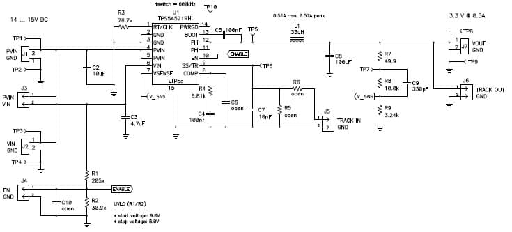 PMP5555.2, Synchronous buck converters (3.3V@0.5A)