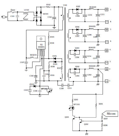 AC to DC Multi-Output Power Supply for High-Definition TV