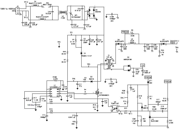 PMP5435.2, Flyback 50V @ 0.5A Reference Design for PoE Applications