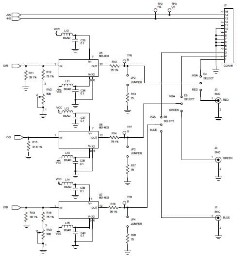 TMC2069P7C, DAC demonstration board provides a flexible base for evaluating performance of TMC3003 triple 10 bit DAC