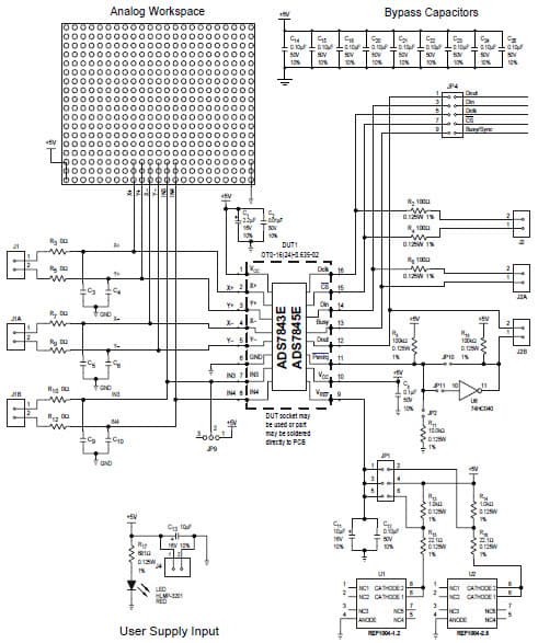 DEM-ADS7843E/45E, Evaluation Board for the ADS7843E/ADS7845E Touch Panel Controllers