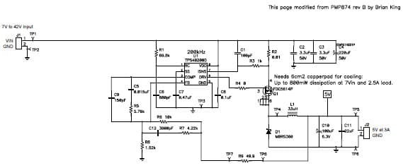 PMP2807.1, Buck, Linear (5V @ 3A) for Fleet Management