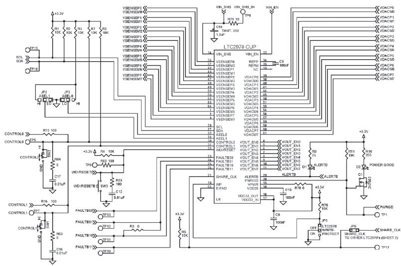 DC1540A, Demo Board Using for LTC2978 Octal Digital Power Supply Manager with EEPROM