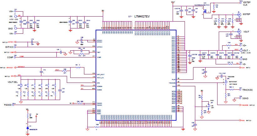 LTM4627EV Demo Board, 30A Paralleled Polyphaser Step-Down Supply (Dual LTM4627)