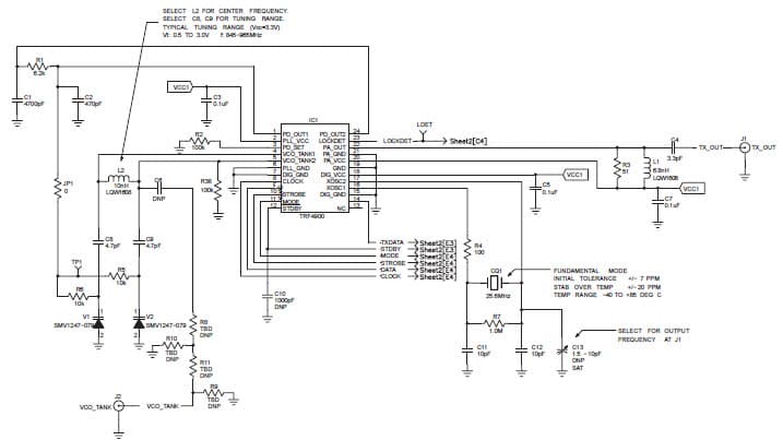 850 to 950MHz RF Transceiver for Security System